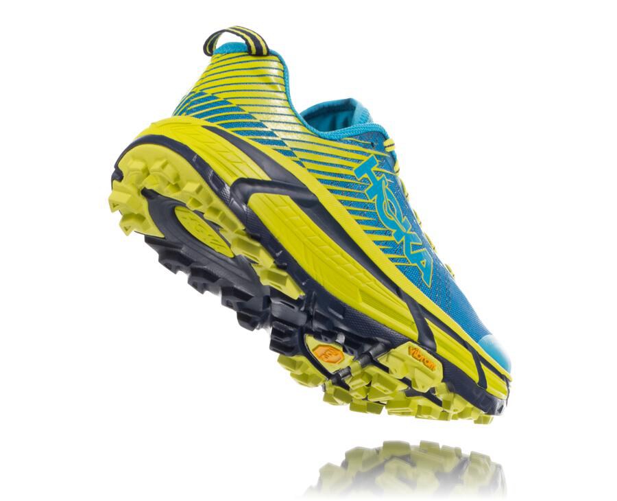 Trail Shoes Mens - Hoka One One EVO Mafate 2 - Blue/Green - OAMHVIN-42